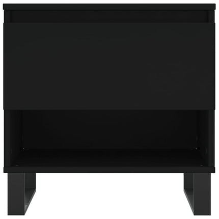 Soffbord 2 st svart 50x46x50 cm konstruerat trä