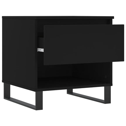 Soffbord 2 st svart 50x46x50 cm konstruerat trä