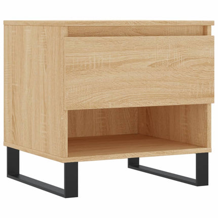 Sidobord 2 st sonoma-ek 50x46x50 cm konstruerat trä