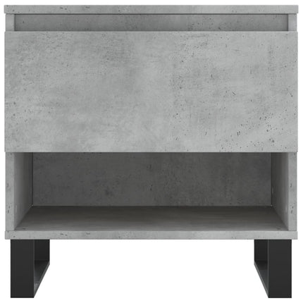 Sidobord 2 st betonggrå 50x46x50 cm konstruerat trä