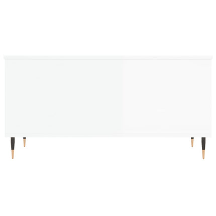 Soffbord vit högglans 90x44,5x45 cm konstruerat trä