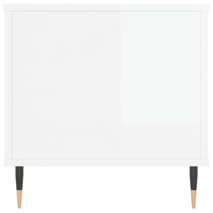 Soffbord vit högglans 90x44,5x45 cm konstruerat trä