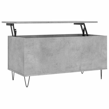 Soffbord betonggrå 90x44,5x45 cm konstruerat trä