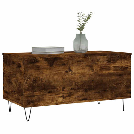 Soffbord rökfärgad ek 90x44,5x45 cm konstruerat trä