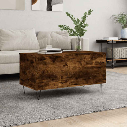Soffbord rökfärgad ek 90x44,5x45 cm konstruerat trä