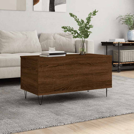 Soffbord brun ek 90x44,5x45 cm konstruerat trä