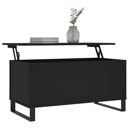 Soffbord svart 90x44,5x45 cm konstruerat trä