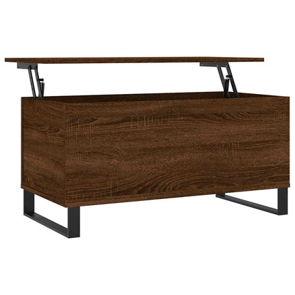 Soffbord brun ek 90x44,5x45 cm konstruerat trä