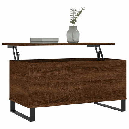 Soffbord brun ek 90x44,5x45 cm konstruerat trä