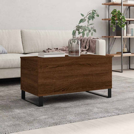 Soffbord brun ek 90x44,5x45 cm konstruerat trä