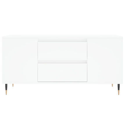 Soffbord vit 102x44,5x50 cm konstruerat trä