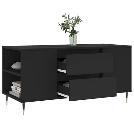 Soffbord svart 102x44,5x50 cm konstruerat trä