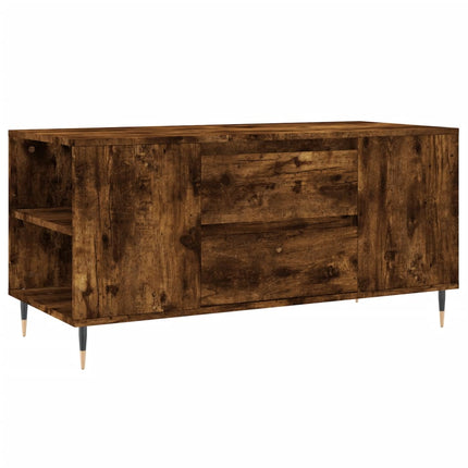 Soffbord rökfärgad ek 102x44,5x50 cm konstruerat trä