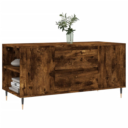 Soffbord rökfärgad ek 102x44,5x50 cm konstruerat trä