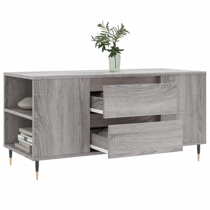 Soffbord grå sonoma 102x44,5x50 cm konstruerat trä