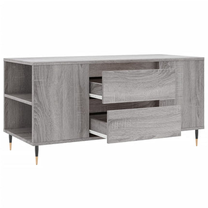 Soffbord grå sonoma 102x44,5x50 cm konstruerat trä