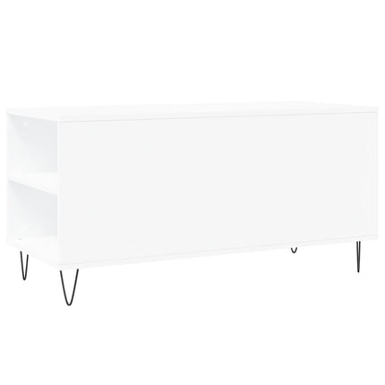 Soffbord vit 102x44,5x50 cm konstruerat trä