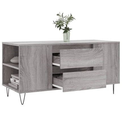 Soffbord grå sonoma 102x44,5x50 cm konstruerat trä