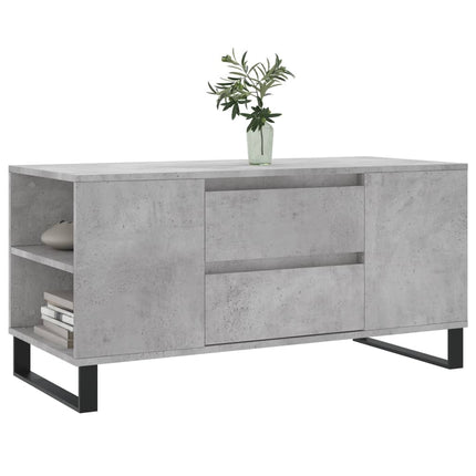 Soffbord betonggrå 102x44,5x50 cm konstruerat trä