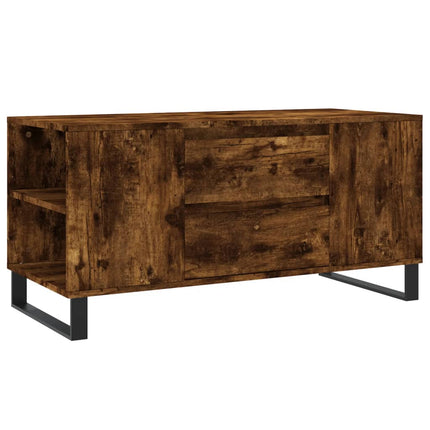 Soffbord rökfärgad ek 102x44,5x50 cm konstruerat trä