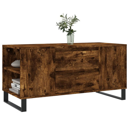Soffbord rökfärgad ek 102x44,5x50 cm konstruerat trä