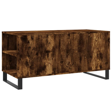 Soffbord rökfärgad ek 102x44,5x50 cm konstruerat trä