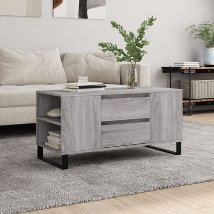 Soffbord grå sonoma 102x44,5x50 cm konstruerat trä