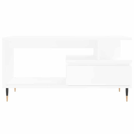 Soffbord vit 90x49x45 cm konstruerat trä