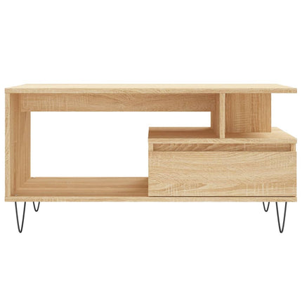 Soffbord sonoma-ek 90x49x45 cm konstruerat trä