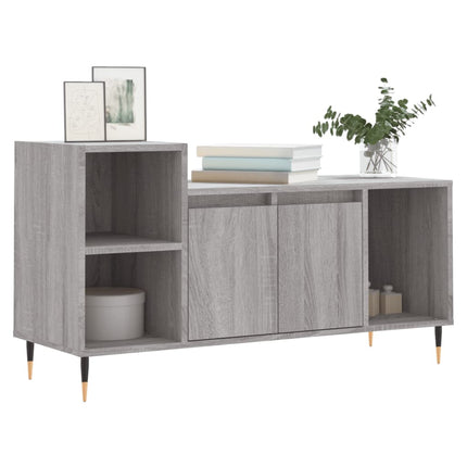 Tv-bänk grå sonoma 100x35x55 cm konstruerat trä