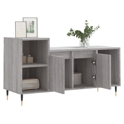 Tv-bänk grå sonoma 100x35x55 cm konstruerat trä