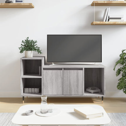 Tv-bänk grå sonoma 100x35x55 cm konstruerat trä