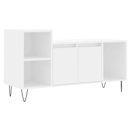 Tv-bänk vit 100x35x55 cm konstruerat trä