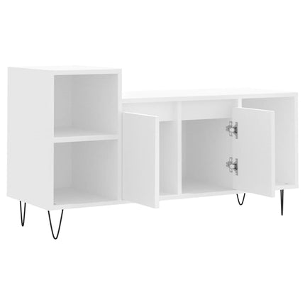 Tv-bänk vit 100x35x55 cm konstruerat trä