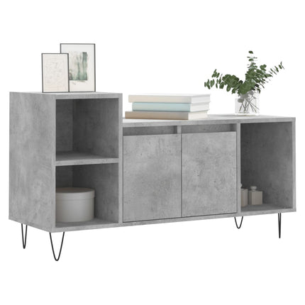 Tv-bänk betonggrå 100x35x55 cm konstruerat trä