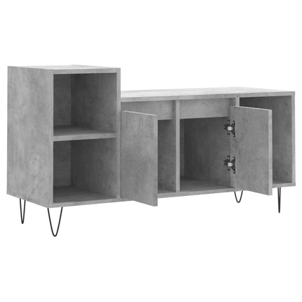 Tv-bänk betonggrå 100x35x55 cm konstruerat trä