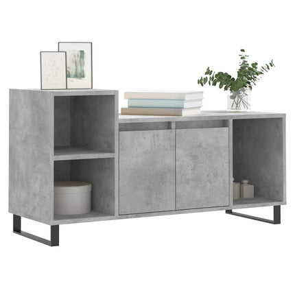 Tv-bänk betonggrå 100x35x55 cm konstruerat trä