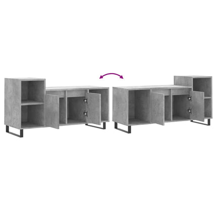 Tv-bänk betonggrå 100x35x55 cm konstruerat trä