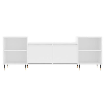 Tv-bänk vit 160x35x55 cm konstruerat trä