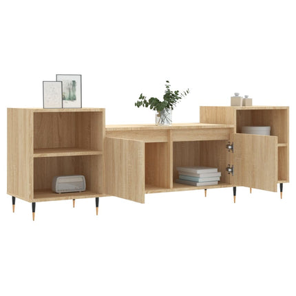 Tv-bänk sonoma-ek 160x35x55 cm konstruerat trä