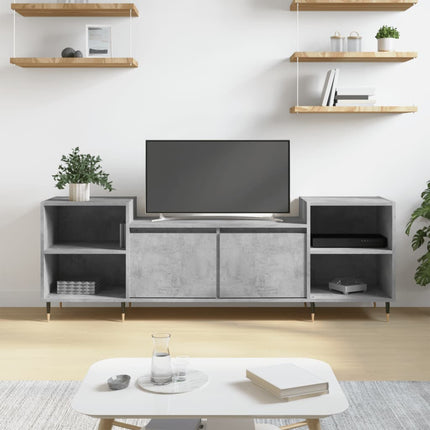 Tv-bänk betonggrå 160x35x55 cm konstruerat trä