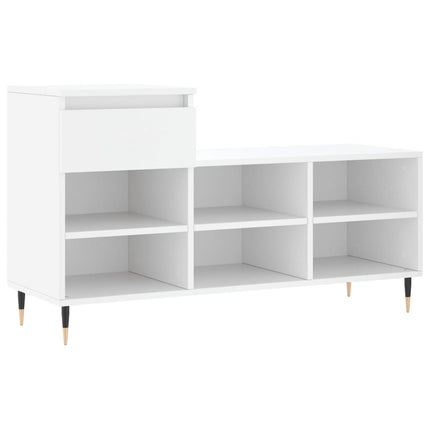 Skoskåp vit 102x36x60 cm konstruerat trä