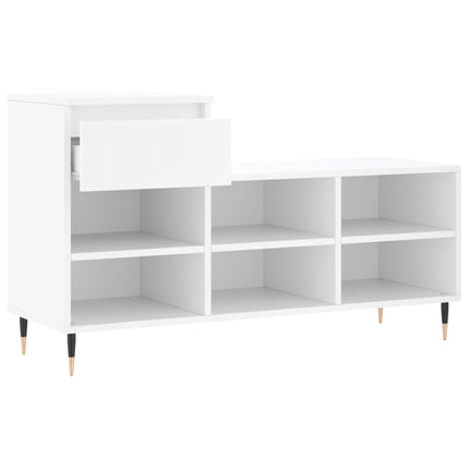 Skoskåp vit 102x36x60 cm konstruerat trä