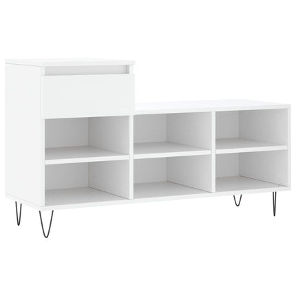 Skoskåp vit 102x36x60 cm konstruerat trä