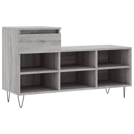 Skoskåp grå sonoma 102x36x60 cm konstruerat trä