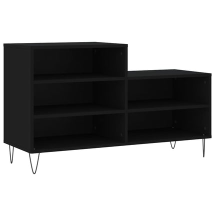 Skoskåp svart 102x36x60 cm konstruerat trä