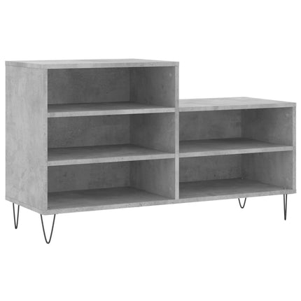 Skoskåp betonggrå 102x36x60 cm konstruerat trä