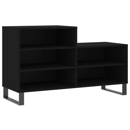 Skoskåp svart 102x36x60 cm konstruerat trä