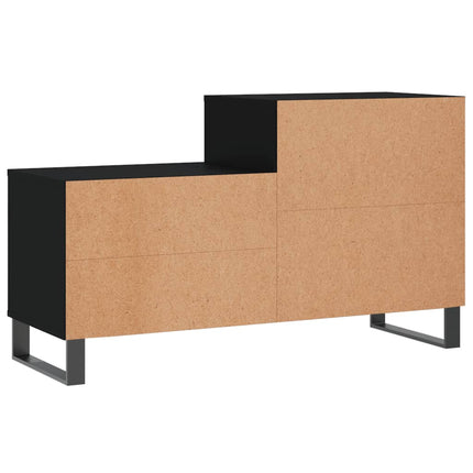 Skoskåp svart 102x36x60 cm konstruerat trä