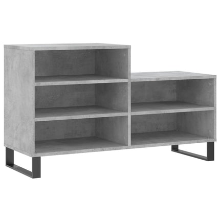 Skoskåp betonggrå 102x36x60 cm konstruerat trä